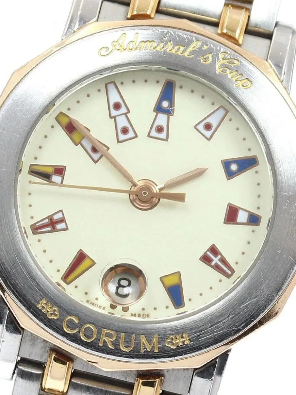 CORUM Admirals cup 39.130.24V585 Date beige Dial Quartz Ladies Watch_966545